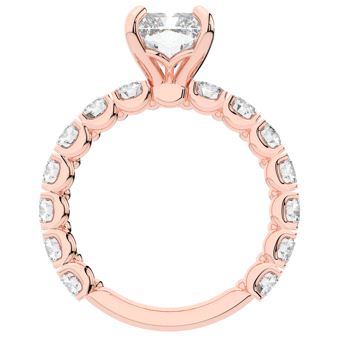 4.35CT.TW RADIANT LAB DIAMOND ENGAGEMENT RING - Nazarelle