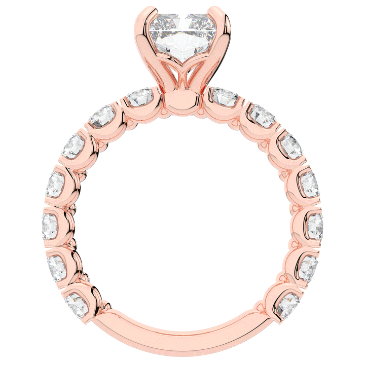 4.35CT.TW RADIANT LAB DIAMOND ENGAGEMENT RING - Nazarelle