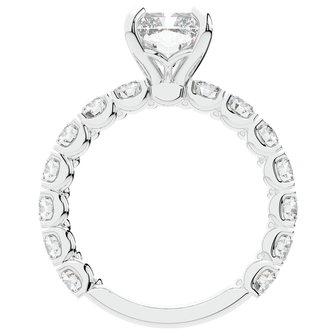4.35CT.TW RADIANT LAB DIAMOND ENGAGEMENT RING - Nazarelle