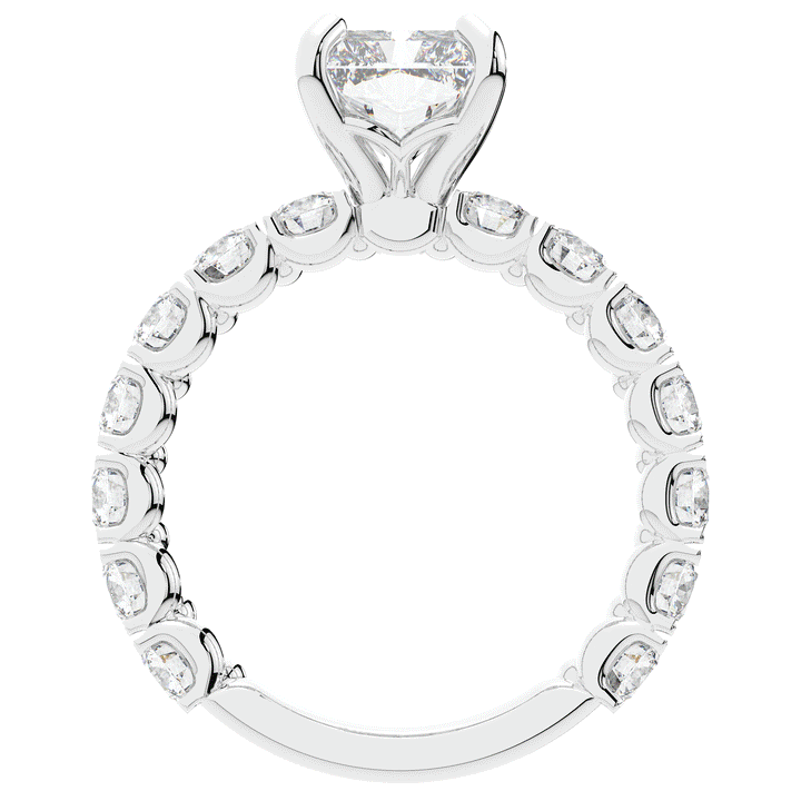 4.35CT.TW RADIANT LAB DIAMOND ENGAGEMENT RING - Nazarelle