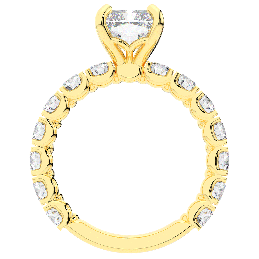 4.35CT.TW RADIANT LAB DIAMOND ENGAGEMENT RING - Nazarelle