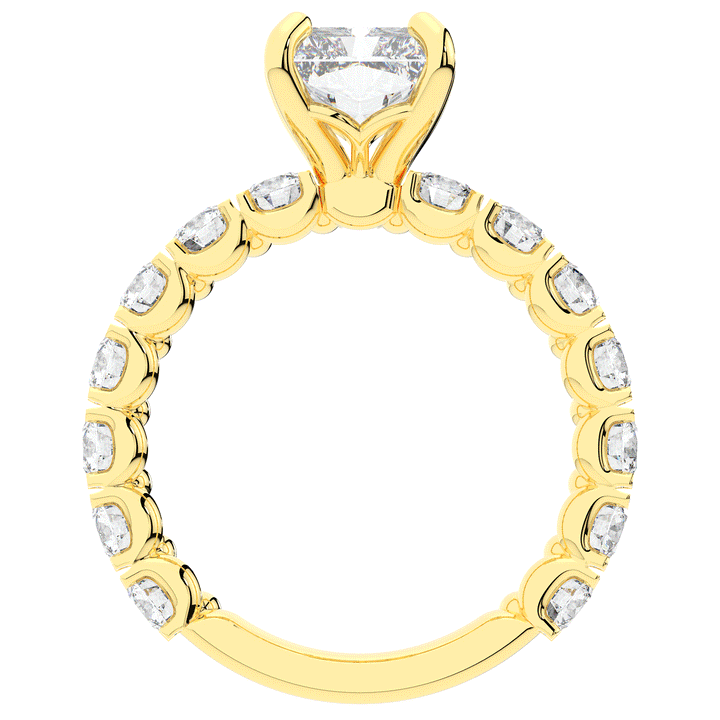 4.35CT.TW RADIANT LAB DIAMOND ENGAGEMENT RING - Nazarelle