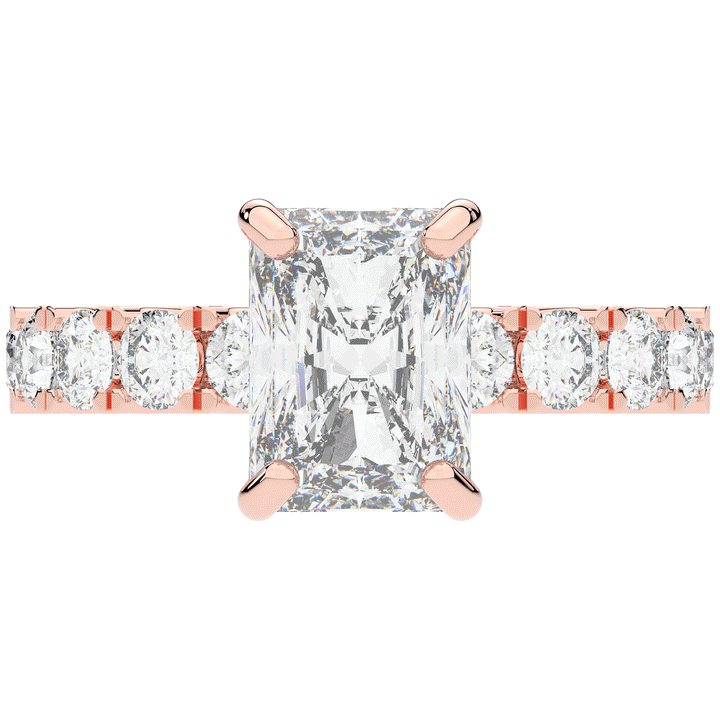 4.35CT.TW RADIANT LAB DIAMOND ENGAGEMENT RING - Nazarelle