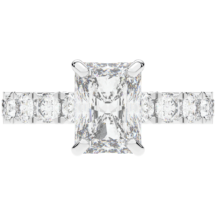 4.35CT.TW RADIANT LAB DIAMOND ENGAGEMENT RING - Nazarelle