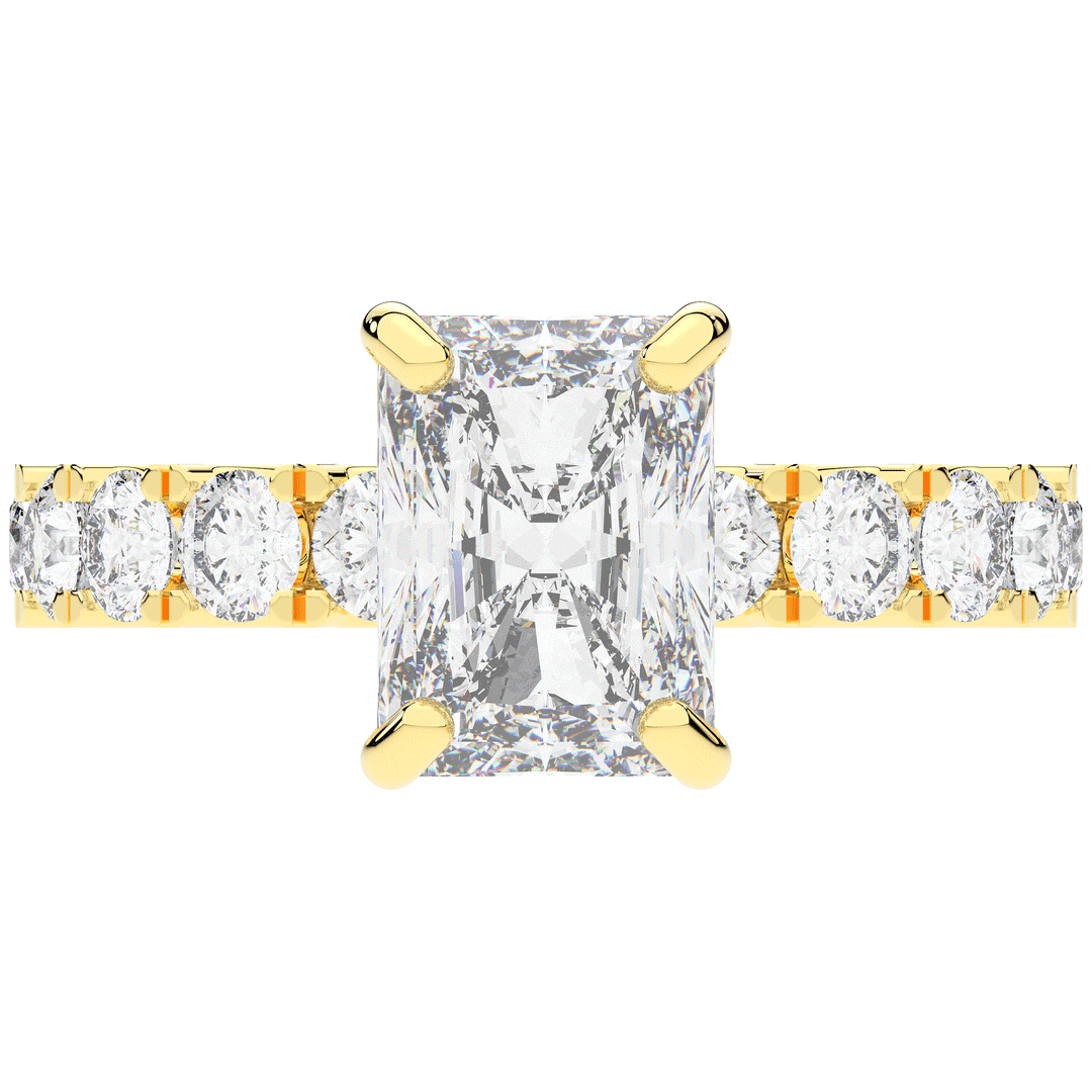 4.35CT.TW RADIANT LAB DIAMOND ENGAGEMENT RING - Nazarelle