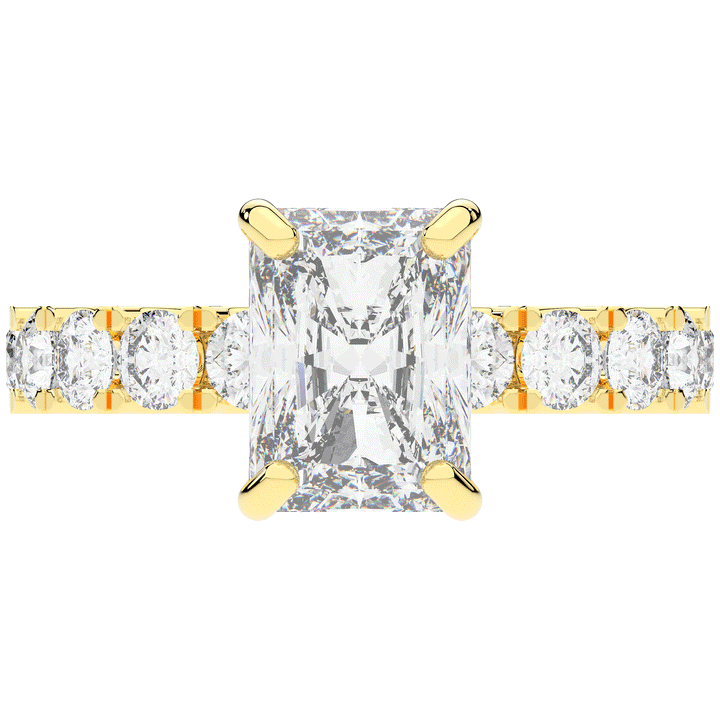 4.35CT.TW RADIANT LAB DIAMOND ENGAGEMENT RING - Nazarelle