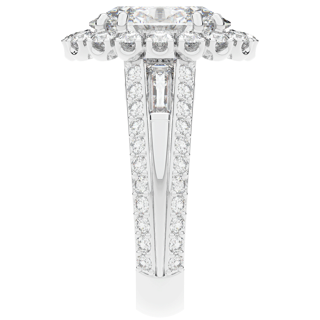 5.75CT.TW OVAL LAB DIAMOND HALO ENGAGEMENT RING - Nazarelle