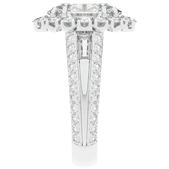 5.75CT.TW OVAL LAB DIAMOND HALO ENGAGEMENT RING - Nazarelle