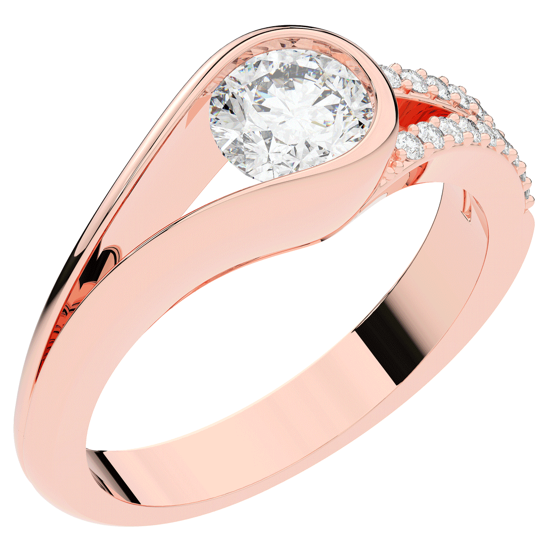 1.10CT.TW ROUND LAB DIAMOND SOLITAIRE ENGAGEMENT RING - Nazarelle