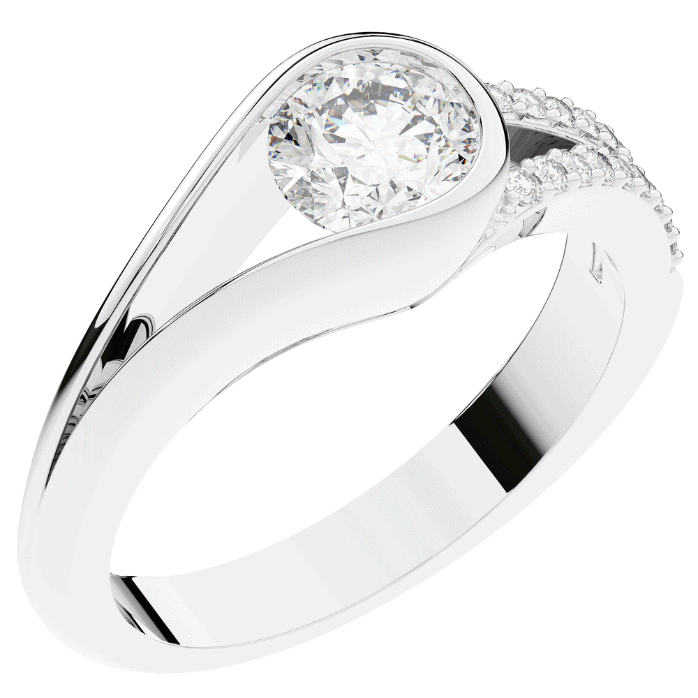 1.10CT.TW ROUND LAB DIAMOND SOLITAIRE ENGAGEMENT RING - Nazarelle