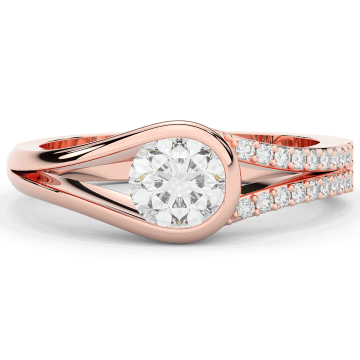 1.10CT.TW ROUND LAB DIAMOND SOLITAIRE ENGAGEMENT RING - Nazarelle