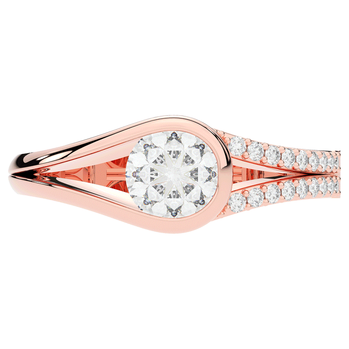 1.10CT.TW ROUND LAB DIAMOND SOLITAIRE ENGAGEMENT RING - Nazarelle