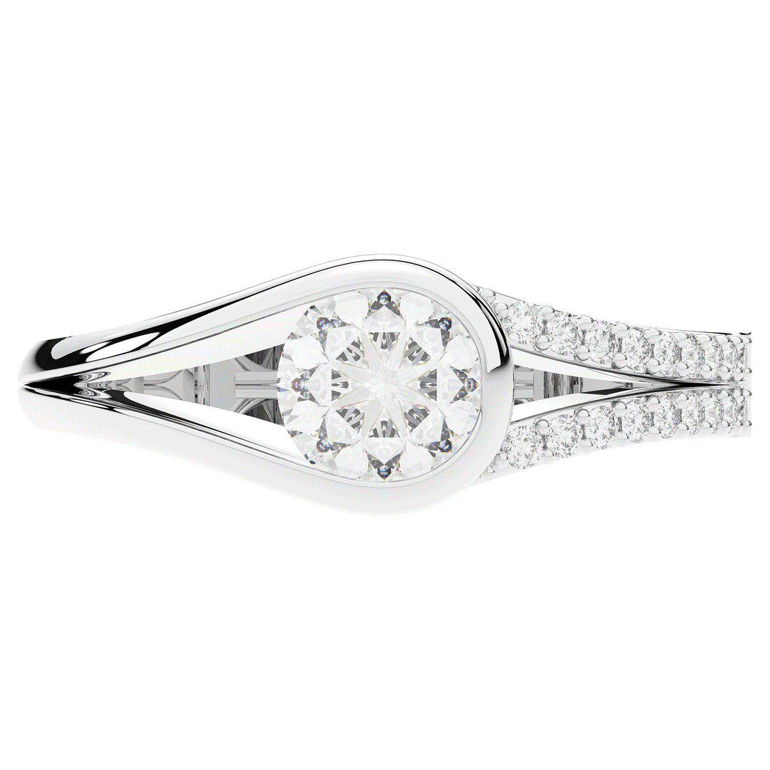 1.10CT.TW ROUND LAB DIAMOND SOLITAIRE ENGAGEMENT RING - Nazarelle