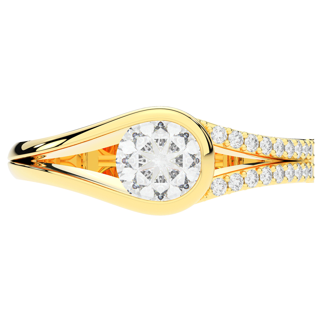 1.10CT.TW ROUND LAB DIAMOND SOLITAIRE ENGAGEMENT RING - Nazarelle