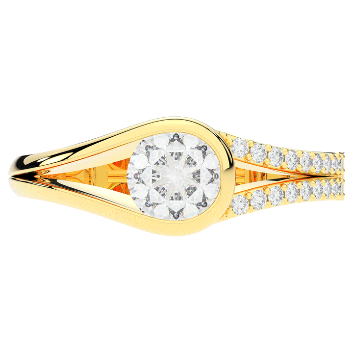 1.10CT.TW ROUND LAB DIAMOND SOLITAIRE ENGAGEMENT RING - Nazarelle