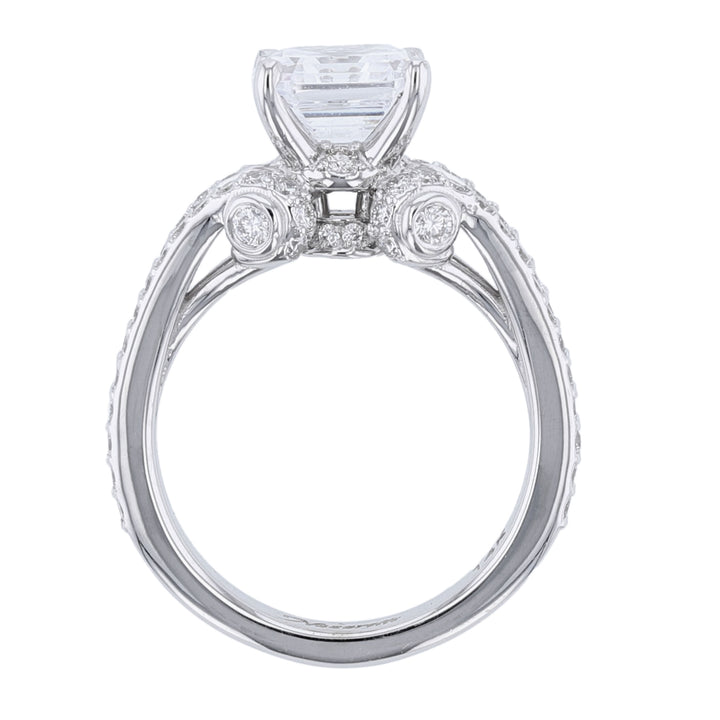 14K Diamond Accented Split Shank Ring