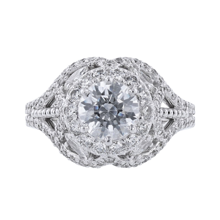 18K White Gold Marquise Cut Diamond Ring