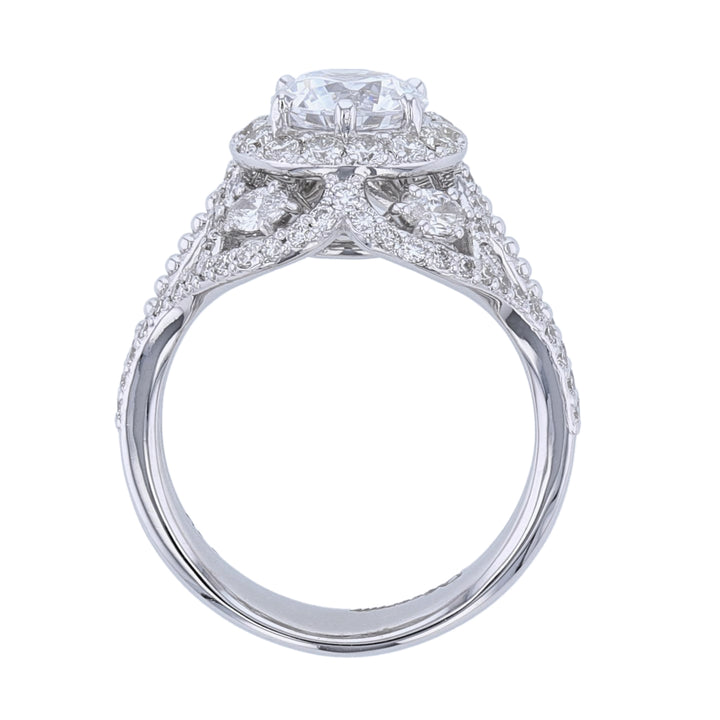 18K White Gold Marquise Cut Diamond Ring