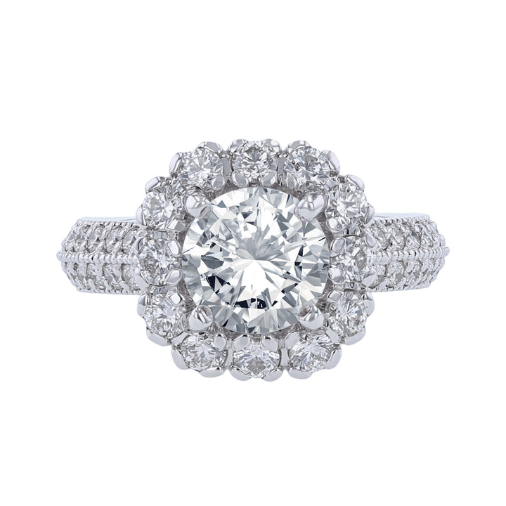 Cushion Shape Halo Diamond Ring