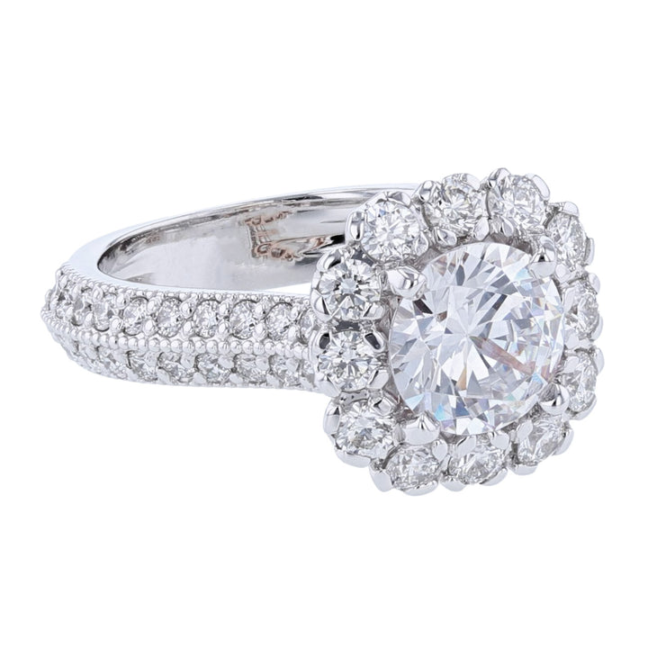 Cushion Shape Halo Diamond Ring