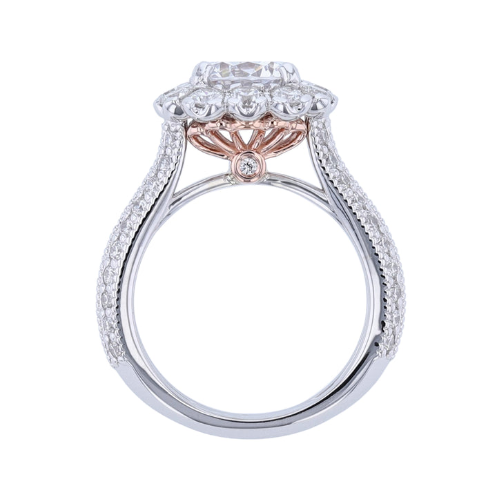 Cushion Shape Halo Diamond Ring