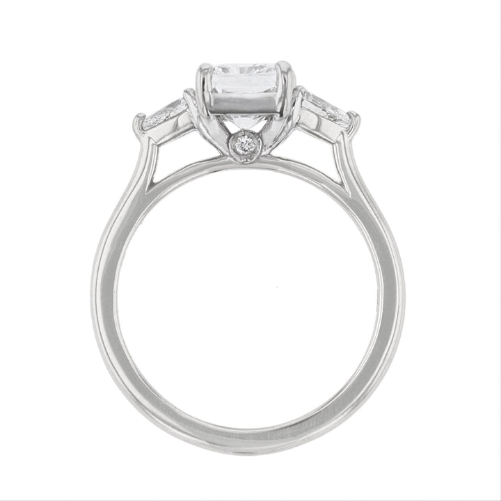 Double Pear Emerald Shape Diamond Ring