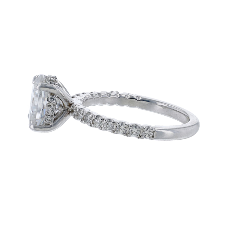 Oval Diamond Halo Engagement Ring