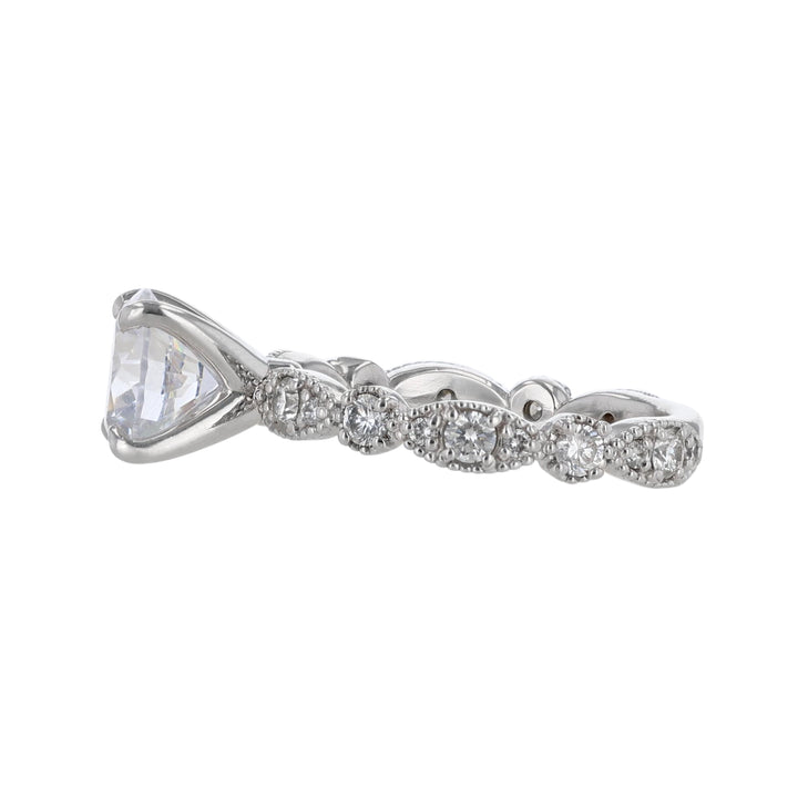 Milgrain Alternating Bezel Diamond Ring, 0.58ct.