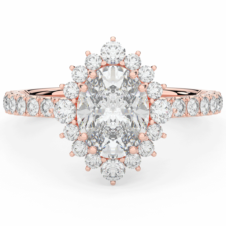 2.80CT.TW OVAL LAB DIAMOND HALO ENGAGEMENT RING - Nazarelle