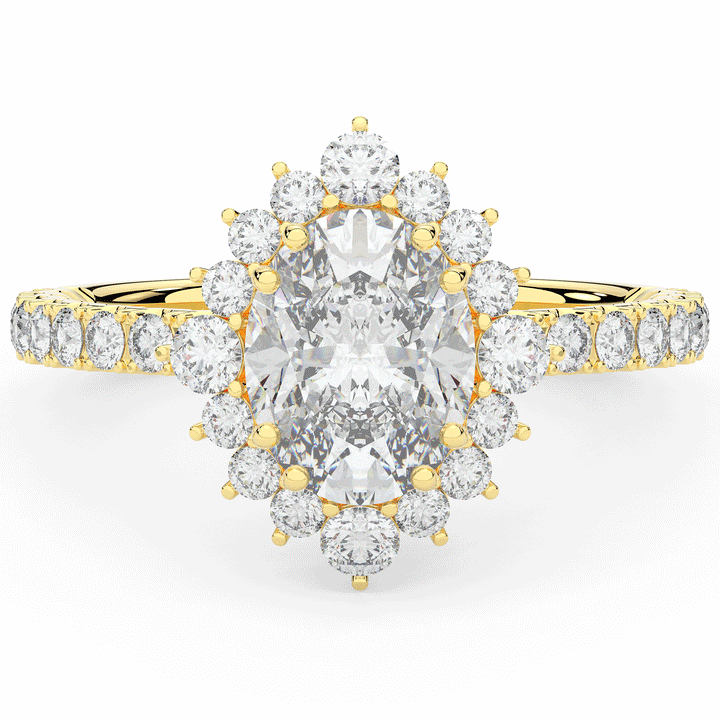 2.80CT.TW OVAL LAB DIAMOND HALO ENGAGEMENT RING - Nazarelle