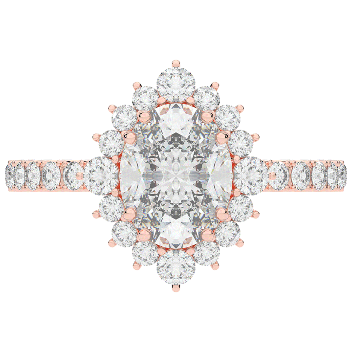 2.80CT.TW OVAL LAB DIAMOND HALO ENGAGEMENT RING - Nazarelle