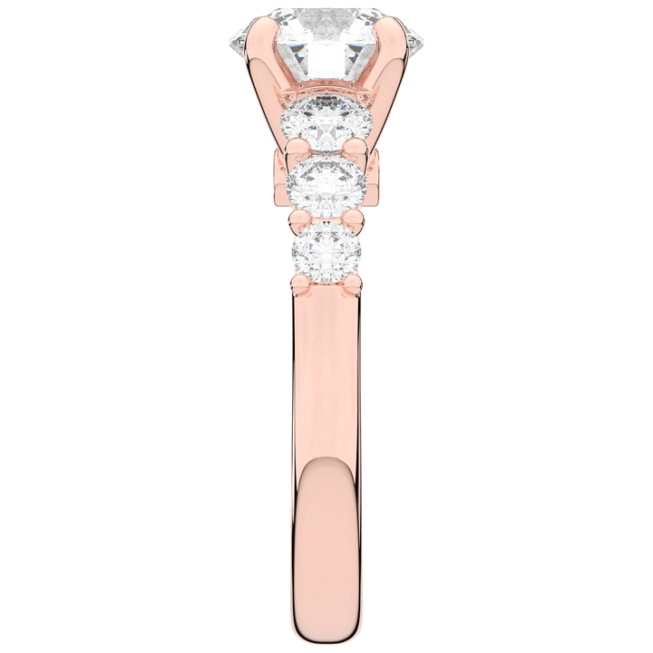3.00CT.TW ROUND LAB DIAMOND  ENGAGEMENT RING - Nazarelle