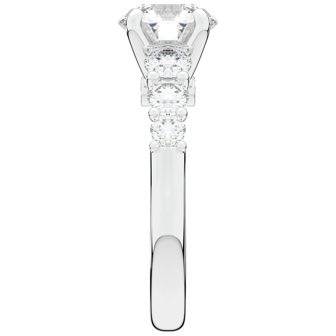 3.00CT.TW ROUND LAB DIAMOND  ENGAGEMENT RING - Nazarelle