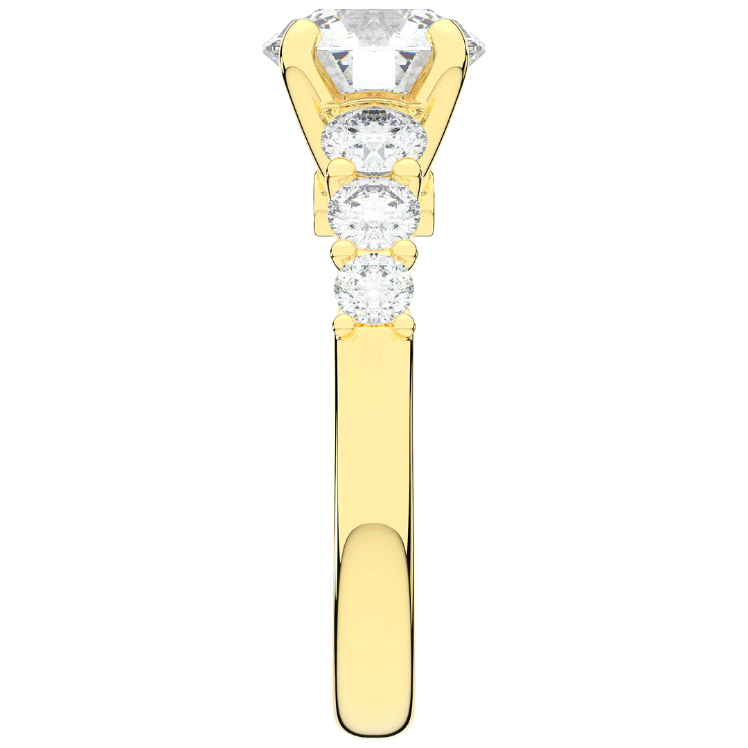 3.00CT.TW ROUND LAB DIAMOND  ENGAGEMENT RING - Nazarelle