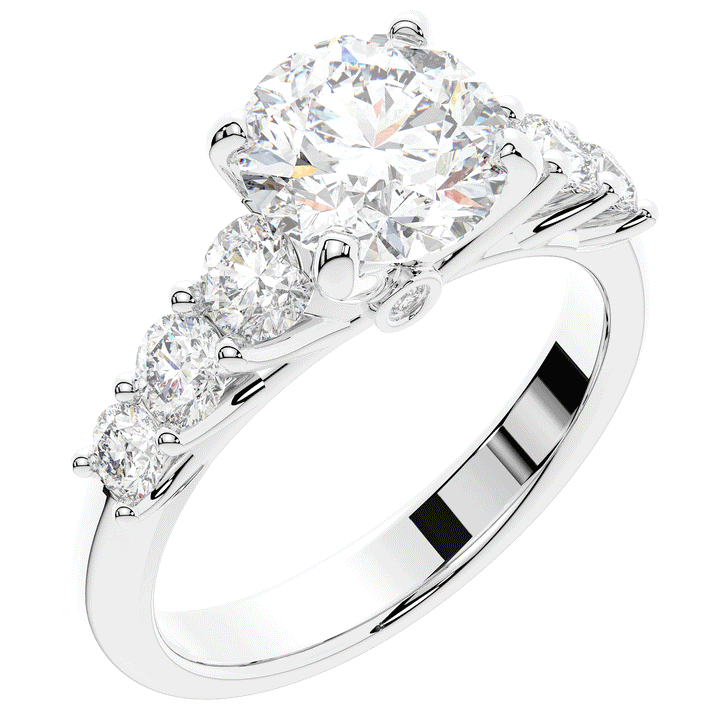 3.00CT.TW ROUND LAB DIAMOND  ENGAGEMENT RING - Nazarelle