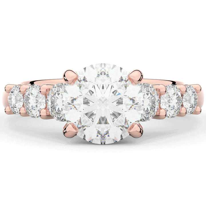 3.00CT.TW ROUND LAB DIAMOND  ENGAGEMENT RING - Nazarelle