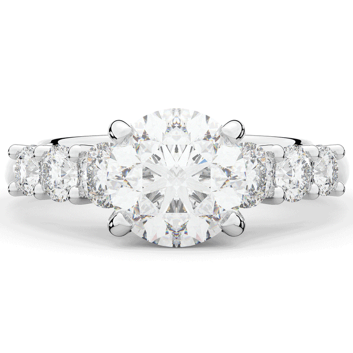 3.00CT.TW ROUND LAB DIAMOND  ENGAGEMENT RING - Nazarelle