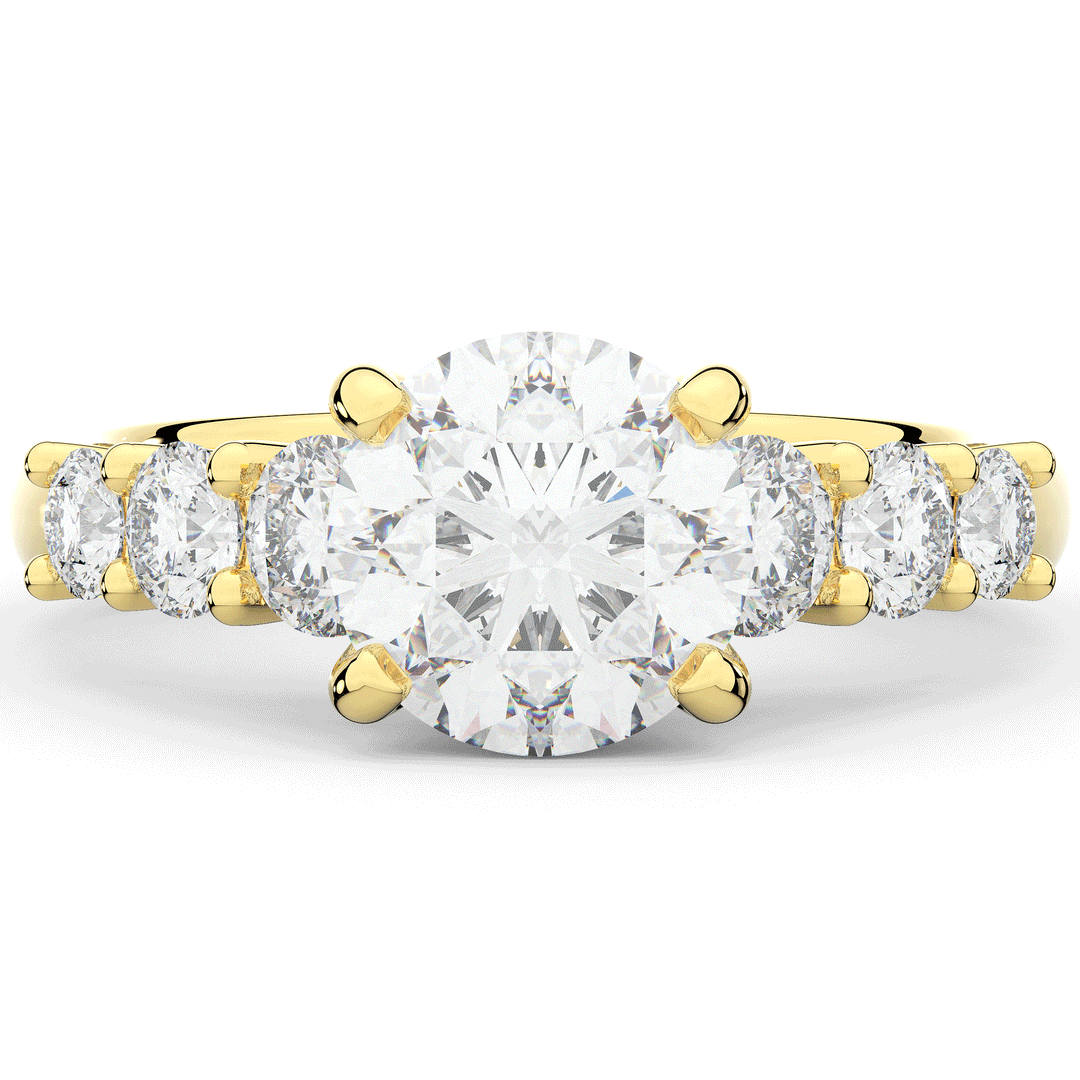 3.00CT.TW ROUND LAB DIAMOND  ENGAGEMENT RING - Nazarelle
