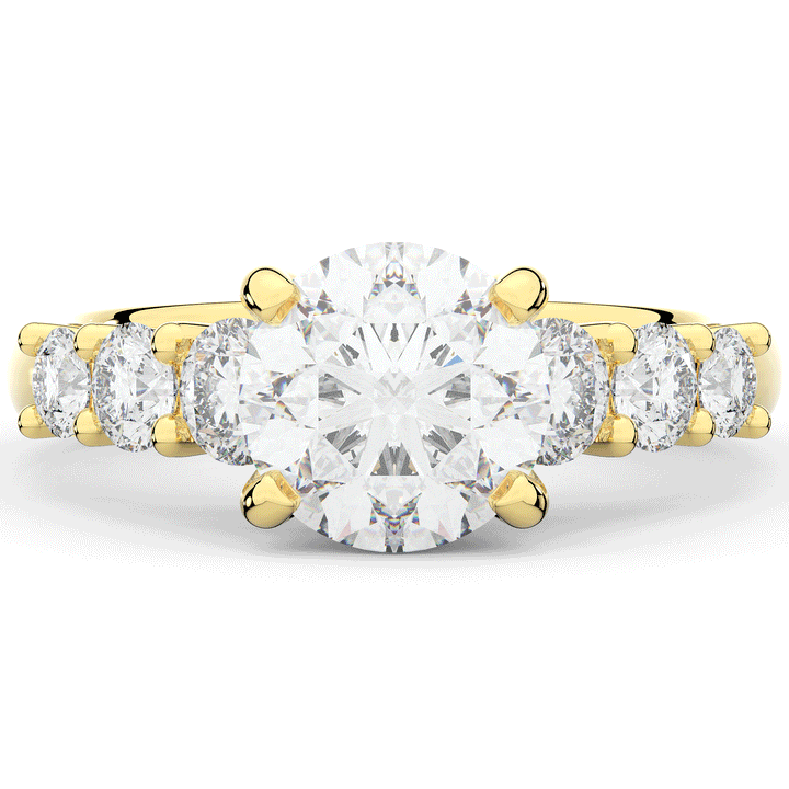 3.00CT.TW ROUND LAB DIAMOND  ENGAGEMENT RING - Nazarelle