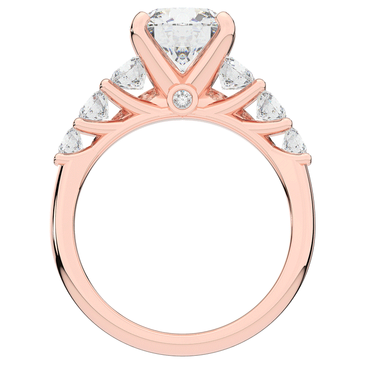3.00CT.TW ROUND LAB DIAMOND  ENGAGEMENT RING - Nazarelle