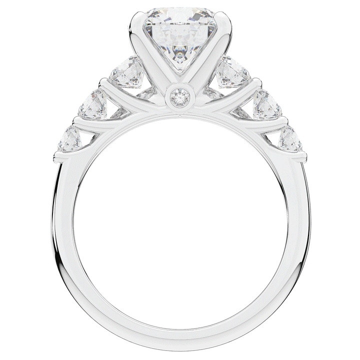 3.00CT.TW ROUND LAB DIAMOND  ENGAGEMENT RING - Nazarelle