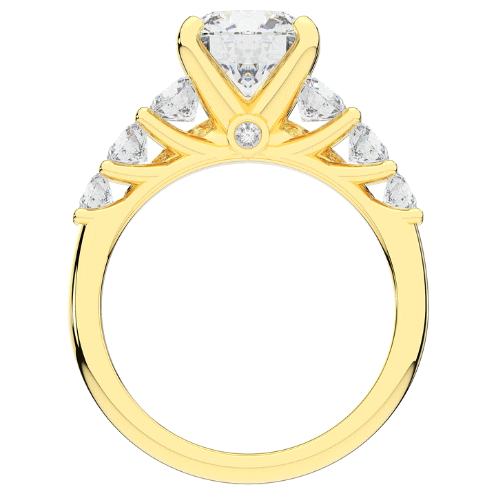 3.00CT.TW ROUND LAB DIAMOND  ENGAGEMENT RING - Nazarelle