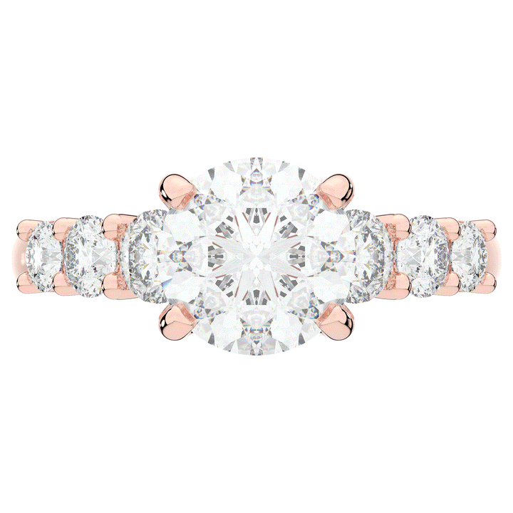 3.00CT.TW ROUND LAB DIAMOND  ENGAGEMENT RING - Nazarelle