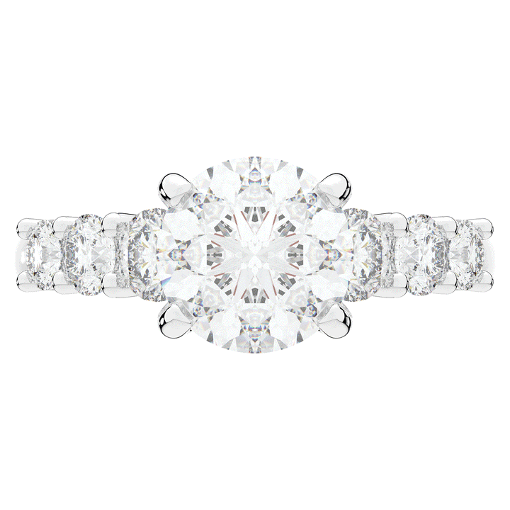 3.00CT.TW ROUND LAB DIAMOND  ENGAGEMENT RING - Nazarelle