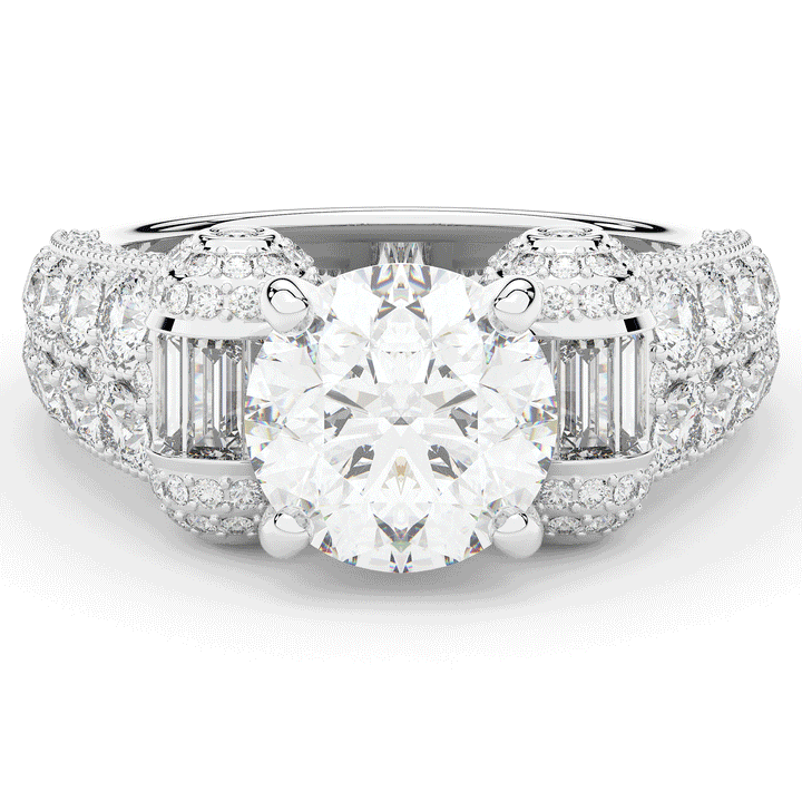 4.75CT.TW ROUND LAB DIAMOND ENGAGEMENT RING - Nazarelle