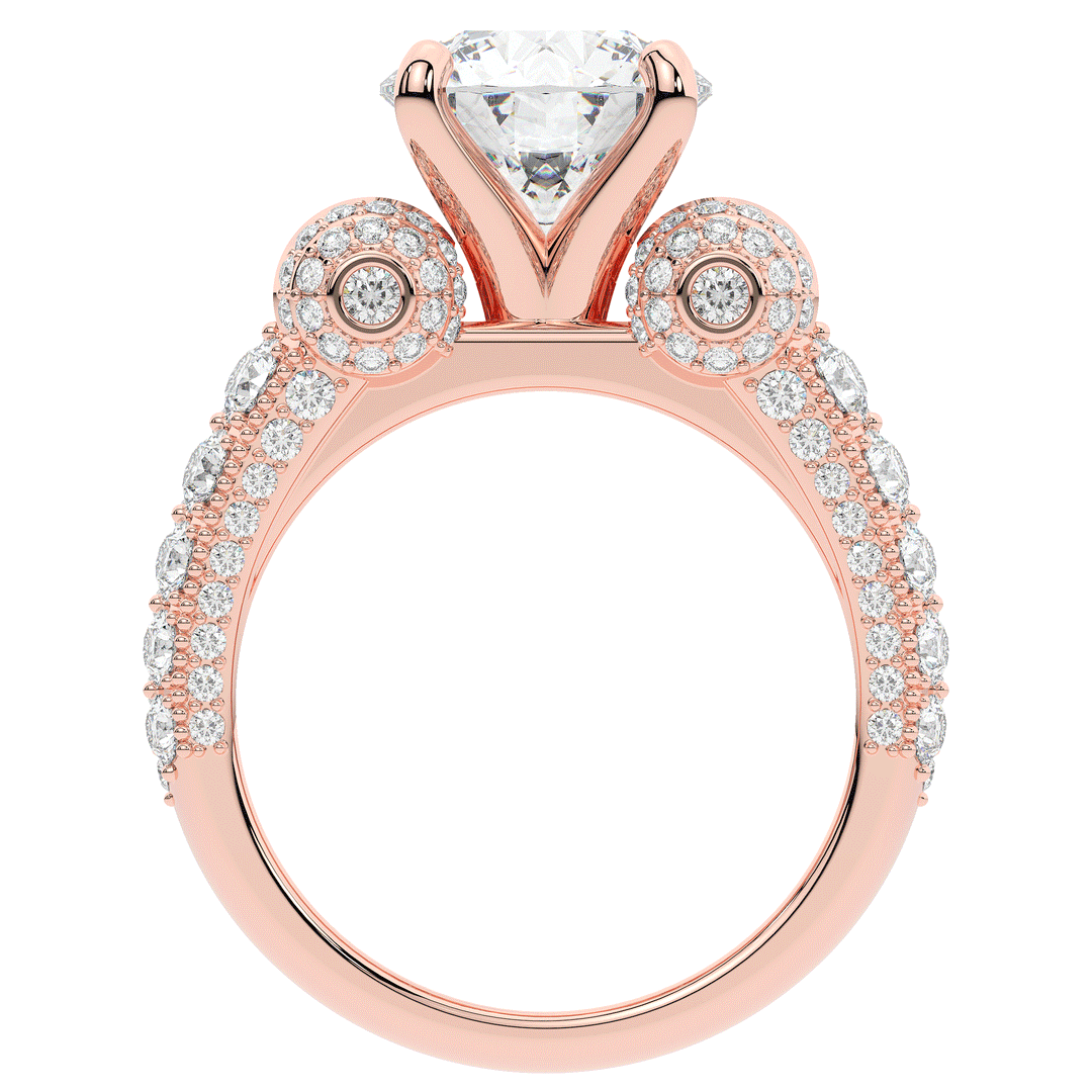 4.75CT.TW ROUND LAB DIAMOND ENGAGEMENT RING - Nazarelle