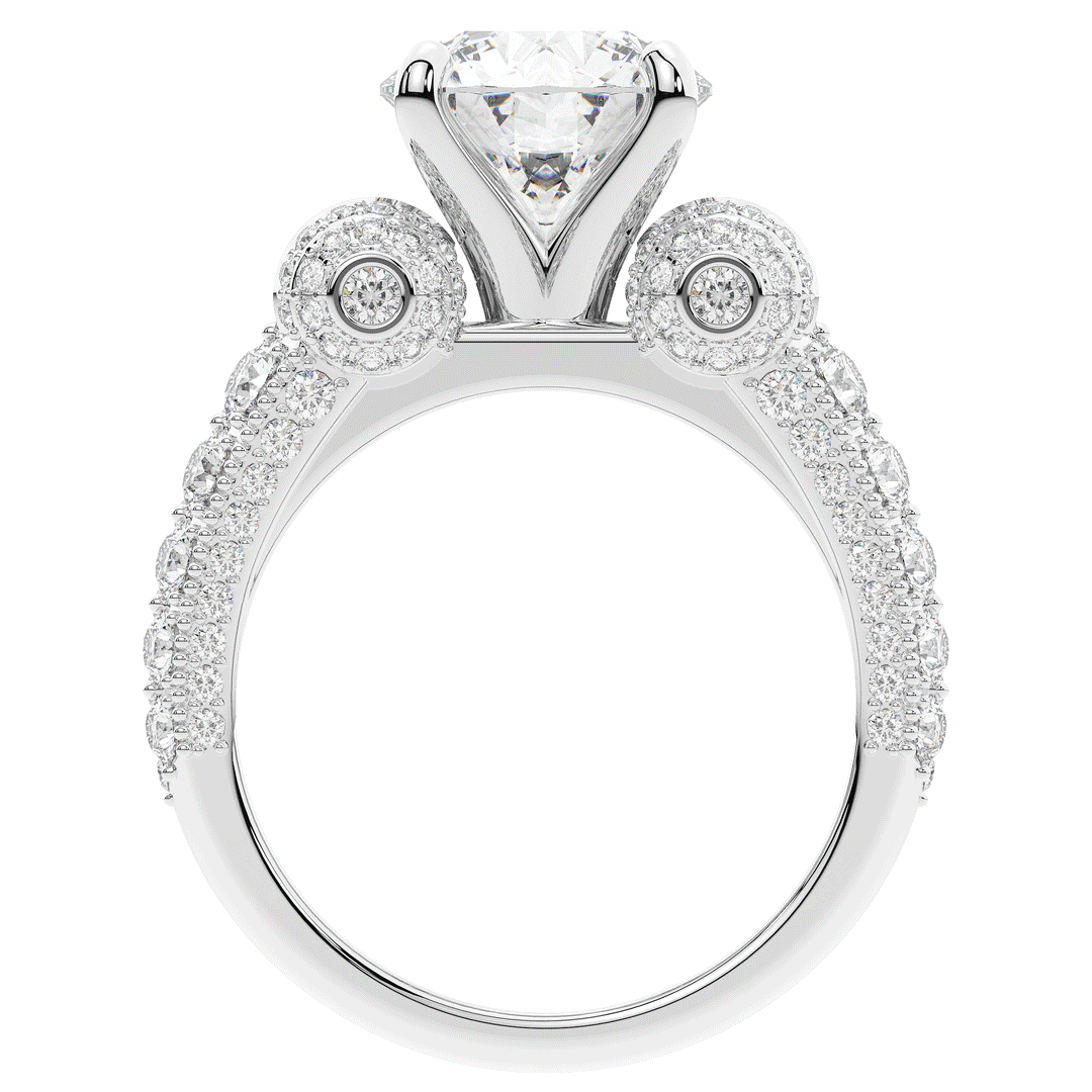 4.75CT.TW ROUND LAB DIAMOND ENGAGEMENT RING - Nazarelle