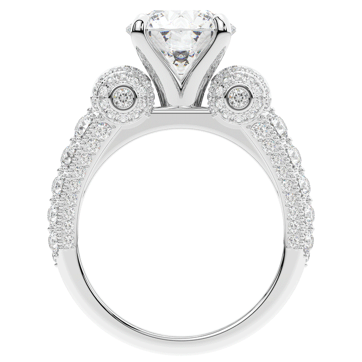 4.75CT.TW ROUND LAB DIAMOND ENGAGEMENT RING - Nazarelle