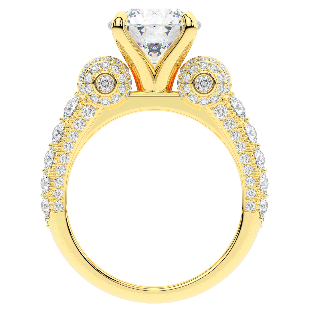 4.75CT.TW ROUND LAB DIAMOND ENGAGEMENT RING - Nazarelle