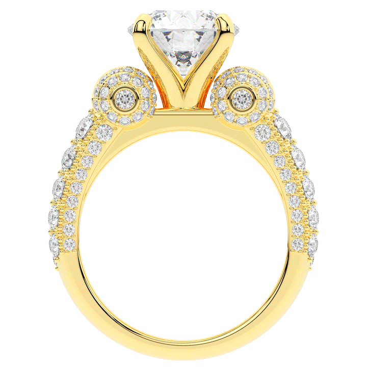 4.75CT.TW ROUND LAB DIAMOND ENGAGEMENT RING - Nazarelle